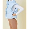 Women's Ruffle Puffer Vest With Bow Tie Detail - Mainstrip - 2 of 3