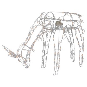 Northlight Lighted Feeding Reindeer Animated Outdoor Christmas Decoration - 42" - Clear Lights - 1 of 4