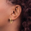 Black Bow Jewelry 2mm x 21mm 14k Yellow Gold Polished Round Endless Hoop Earrings - 3 of 4