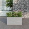 LeisureMod Flora Fiberstone and MGO Clay Planter Rectangular Planter Pot for Indoor and Outdoor - 2 of 4