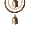 Brass Bells Hanging Accent Metal & Wood by Foreside Home & Garden - 3 of 4