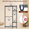 Racxily 4 Tier Heavy Duty Garment Rack with Wheels Carbon Steel Clothing Rack Portable Wardrobe Clothes Rack with 3 Hanging Rods 6 Footrests - 4 of 4