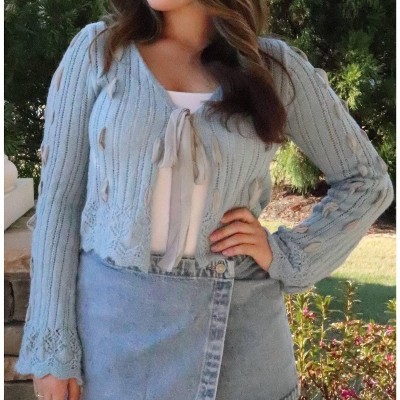 Women's Chiffon Detail Sweater - Hem & Thread