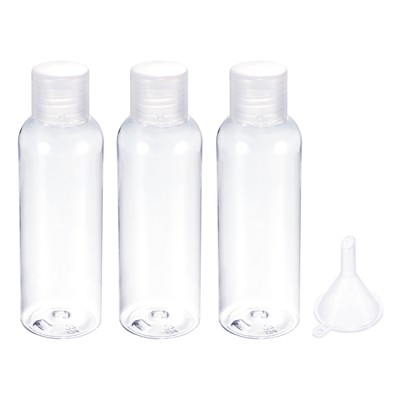 Unique Bargains Refillable Cosmetic Plastic Travel Spray Bottle with Funnel 3 Pcs