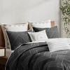 Sapphtopaz Comforter Set Bedding Set Embroidered Chevron Pattern Reversible Quilt Set 3 Piece 1 Quilt, 2 Pillow Shams - 3 of 4