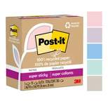 Post-it Recycled Super Sticky Notes 3"x3" Pastels