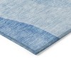 Denim Blue And Sky Blue Abstract Washable Indoor Outdoor Area Rug - 4 of 4