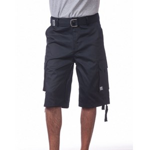 Pro Club Men's Cotton Classic Straight Leg Twill Cargo Shorts with Belt - 1 of 4