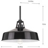 Progress Lighting, Cedar Springs, 1-Light Outdoor Hanging Light, Black Finish, Gloss White Shade - 2 of 4