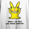 It's Happy Bunny Sound Smarter Crew Neck Short Sleeve Women's White Crop Top - 2 of 3