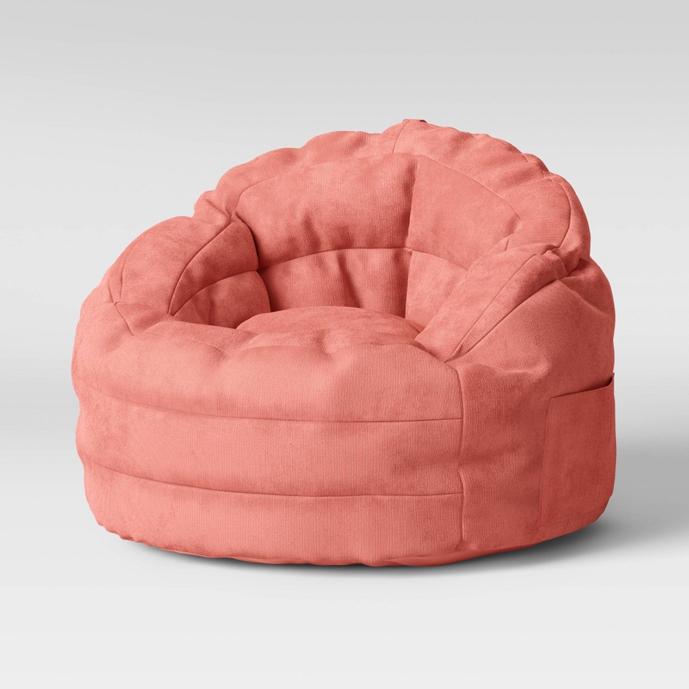 Settle In Kids' Bean Bag Chair Rose - Pillowfort™: Toddler Seat, Indoor Use, Polystyrene Beads, Handle & Pocket