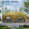 10x20 FT Pop Up Canopy Tent Outdoor Canopy, Heavy Duty Instant Tent With 6 Removable Sidewalls - 2 of 4