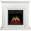 ZAFRO Electric Fireplace Mantel Wooden Surround Firebox, 36" White TV Stand with Freestanding ,  Adjustable Led Flame, 750W/1500w - 2 of 4