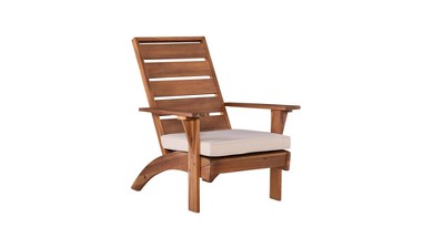 Rockport Gray Acacia Wood Outdoor Chair with Cushion