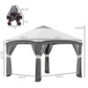 VisioGear 10'*10' Pop Up Canopy Tent with Netting, Instant Tents for Parties, Height Adjustable for Outdoor, Patio, Gray, 116.5"*116.5"*114.25" - 3 of 4