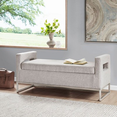 NicBex 50" Storage Bench Modern Large Versatile Storage Ottoman Bench for Bedroom, Entryway
