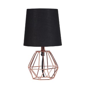 KTMBDW Bedside Lamp for Bedroom, Farmhouse Table Lamps for Nightstand with Fabric Shade, Desk Lamp for Kids Reading, Home Office, Black - 1 of 4