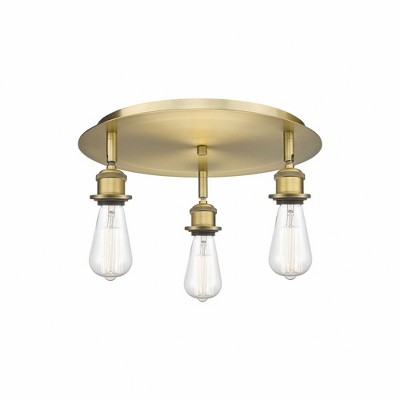 Ballston - 3 Light Flush Mount In Industrial Style-3.5 Inches Tall and 11.75 Inches Wide