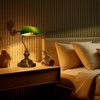 DORESshop 1-Light Table Lamp with Green Glass Shade E26 Bas Modern Accent Light for Desk or Nightstand in Green - 2 of 4