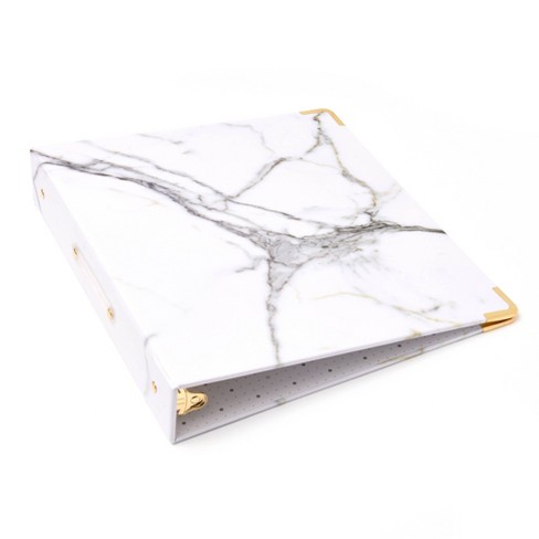 1.5" Signature Round Ring Binder Marble - Russell+hazel : Target