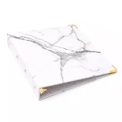 1.5" Signature Round Ring Binder Marble - russell+hazel