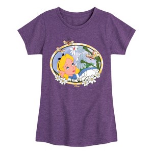 Girls' - Disney - Alice In Wonderland Fitted Short Sleeve Graphic T-Shirt - 1 of 4