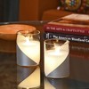 Lumabase 2ct Battery Operated LED Glass Candles with Moving Flame Silver Accent - 3 of 4