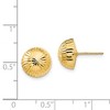 Black Bow Jewelry 10mm Diamond-cut Half-Ball Post Earrings in 14k Yellow Gold - 4 of 4