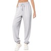 Coolmee Women's Sweatpants Casual Drawstring Sweat Pants Workout Athletic Joggers with Pockets Gray XL - 2 of 3