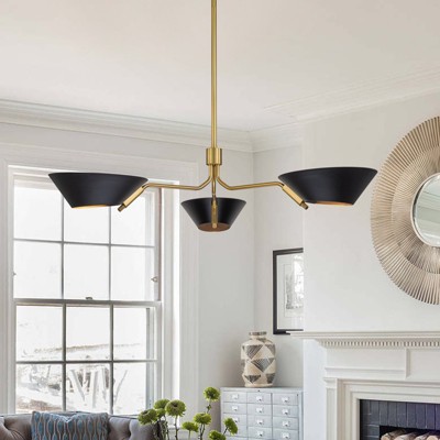 LLHZSY 3 - Light Classic / Traditional Dimmable Black Chandelier Adjustable Pendant Light With 3 Arms Lamp - 23.23"