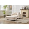 Racxily Chaise Lounge Armchair with Removable Storage Ottoman Accent Sofa Bed Upholstered Sleeper Couch Bed with Pillows - 3 of 4