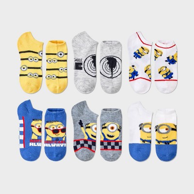 Boys' Despicable Me Minions 6pk Socks - Yellow XS/S