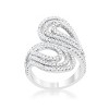 Slickblue 1 Ct. Round Cubic Zirconia Double Loop Wrap Ring, Pave Setting, Women’s Statement Jewelry, Sizes 5-10 - image 2 of 4