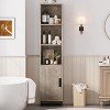Tall Bathroom Cabinet, 70" Narrow Storage Cabinet with Door and Adjustable Shelf, Open Storage Freestanding for Laundry Room, Kitchen, Living Room - 4 of 4