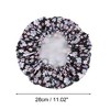 Unique Bargains Women's Flowers Bath Cap Pink Purple 1 Pc - 2 of 3