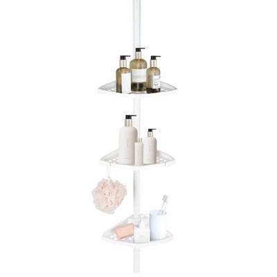 Jumblware Bamboo Shower Caddy, Hanging 3-tier Shower Organizer : Target