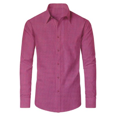 Galaxy By Harvic Men's Slim Fit  Long  Sleeve Stretch Printed Dress Shirts