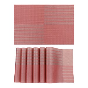 REGALWOVEN PVC Heat-resistant Wipeable Kitchen Table Placemats 18 x 12 Inch 6 Pcs - 1 of 4