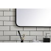 Elegant Lighting Soft corner metal rectangular mirror 30x60 inch in Black - 4 of 4
