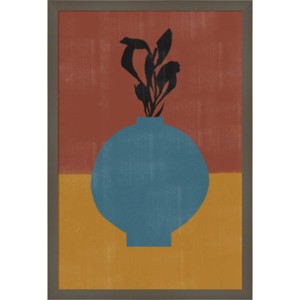 17" x 25" Vase No 9 by The Miuus Studio Wood Framed Wall Art Print - Amanti Art: Modern Lithograph, Hardwood Frame, Wire Mount - 1 of 4