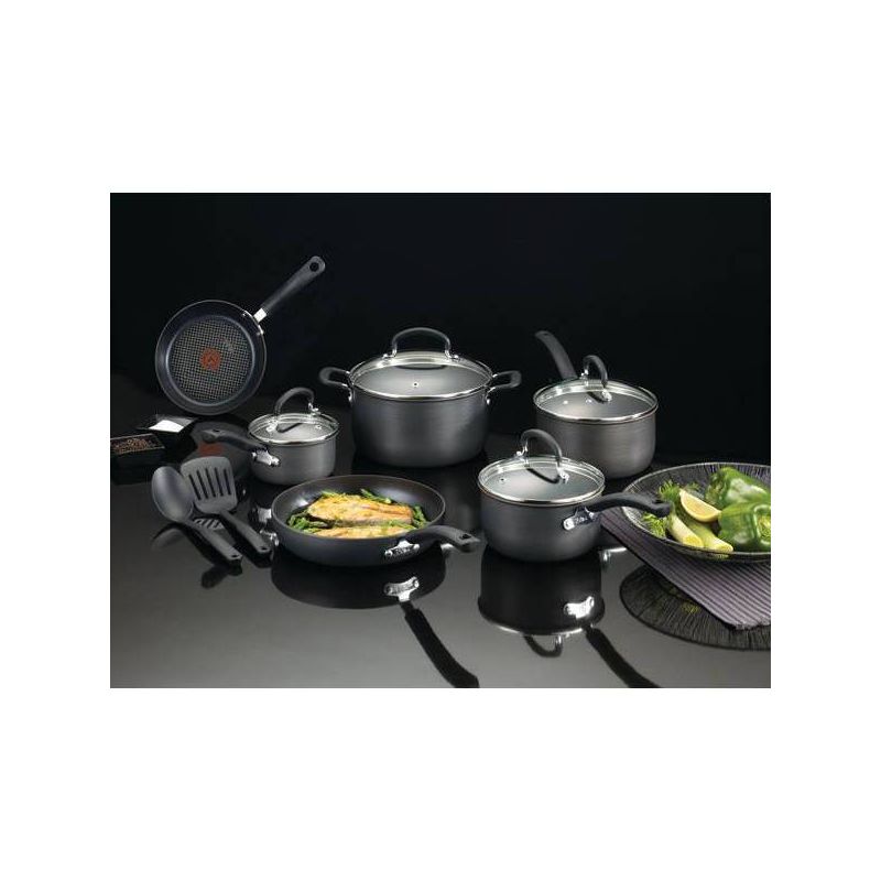 T-fal 12pc Ultimate Hard Anodized Titanium Nonstick Cookware Set Gray, 3 of 12