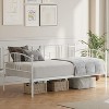 TackView Twin Metal Daybed with Trundle, Pullout Trundle Bed Frame, Guest Sofa Bed with Steel Slat Support, No Box Spring Required - 3 of 4
