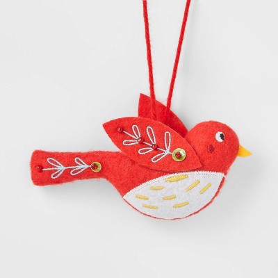 Bird Christmas Tree Ornament Red Wings - Wondershop™