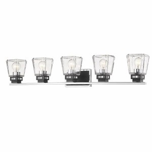Jackson 5-Light Vanity Light - Mid-Century Modern Glass Shades, Dimmable, Damp Rated - 1 of 1