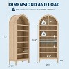71in Tall Arched Shoe Storage Cabinet for Entryway, 7 Tier Wood Shoe Organizer with Adjustable Shelves, Modern Display Cabinet for Hallway  Bedroom - 3 of 4