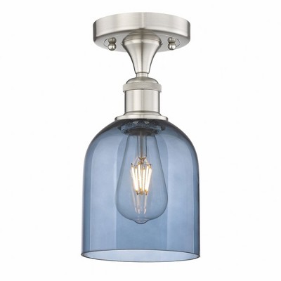 Bella - 1 Light Semi-Flush Mount In Industrial Style-9.63 Inches Tall and 5.5 Inches Wide