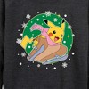 Women's - Pokémon - Pikachu Sled Lightweight French Terry Wide Neck Long Sleeve Shirt - 2 of 4