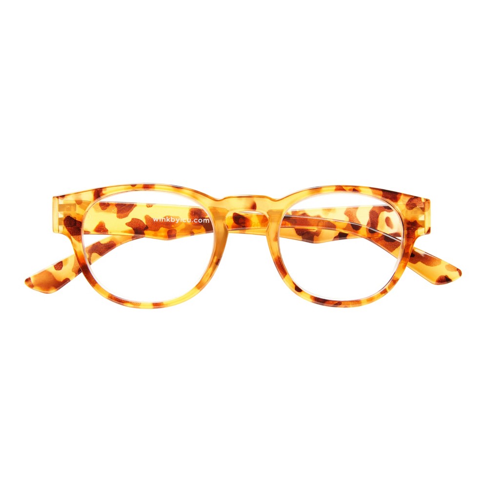 Photos - Glasses & Contact Lenses ICU Eyewear Wink Rocklin Tortoise Floral Reading Glasses +1.50