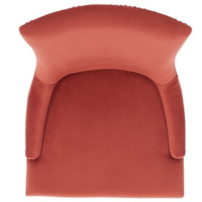 Transitional Velvet Parsons Side Chair with Birch Wood Legs