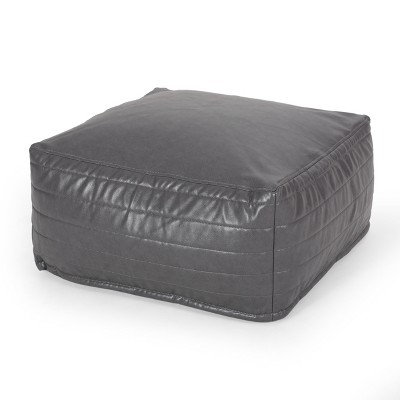 Vynxaria Candy Contemporary Faux Leather Square Pouf ¨C Versatile Ottoman & Floor Cushion